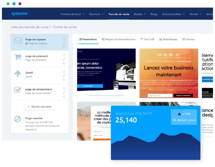 Lancez votre business avec système.io